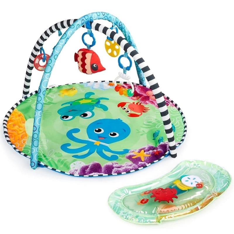 Baby Einstein 2-In-1 Water Mat Portable Tummy Time Activity Play Gym