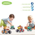 MOONTOY 3 Pack Friction Powered Toy Cars - 1 Year+ Age